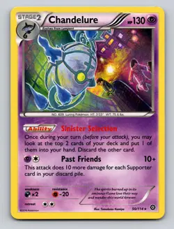Chandelure 50/114 Holo Rare Steam Siege Pokemon Holo LP - Image 1