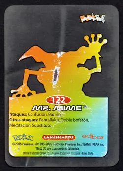 MR. MIME #122 LAMINCARD COLECCION POKEMON LAMINCARDS 2005 EDIBAS (USADA) DANADA - Image 2