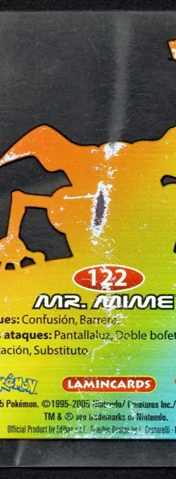 MR. MIME #122 LAMINCARD COLECCION POKEMON LAMINCARDS 2005 EDIBAS (USADA) DANADA - Image 4