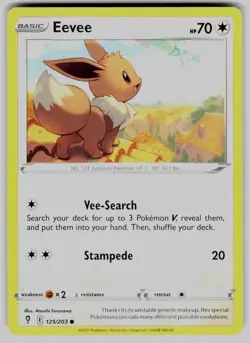 Eevee 125/203 Common Evolving Skies Pokemon Lightly Played - Image 1