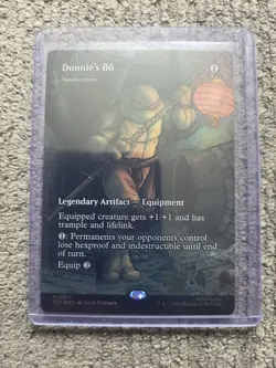 Donnie's Bo - Shadowspear (Borderless) 17 Foil Magic: The Gathering TMNT NM - Image 1