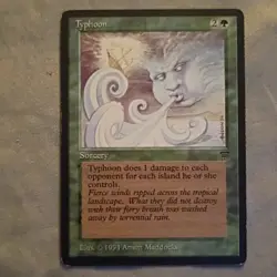 Wizards of the Coast MTG Typhoon The Dark Green Sorcery Regular EN 1994 - Image 1