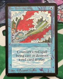 BLUE ELEMENTAL BLAST Alpha Magic: The Gathering MTG NM to MINT Pack Fresh - Image 1