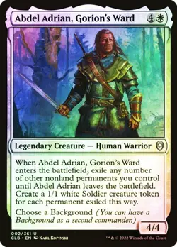 NM Foil Abdel Adrian, Gorion's Ward, MTG, Baldur's Gate, Magic the Gathering, 2 - Image 1