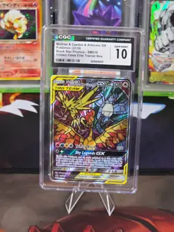 2019 Pokemon Moltres Zapdos Articuno GX SM210 Black Star Promo CGC 10 - Image 1