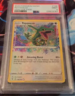 PSA 9 Rayquaza - SWSH 138/185 - Vivid Voltage - Amazing Rare - Pokemon Card - Image 2