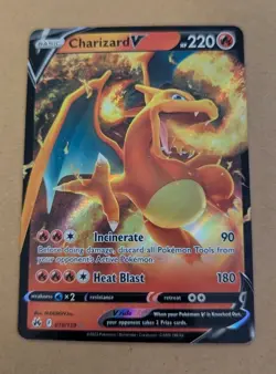 2023 POKEMON CHARIZARD V CROWN ZENITH SET 018/159 HOLOGRAPHIC USED CARD - Image 1