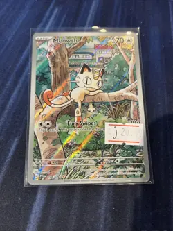 Pokemon Meowth 106/094 Illustration Rare Full Art Holo Me02 English - Image 1