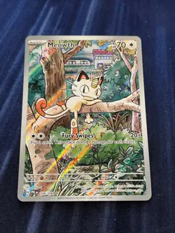 Pokemon Meowth 106/094 Illustration Rare Full Art Holo Me02 English - Image 2