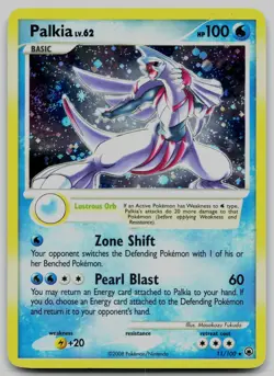 Palkia 11/100 Holo Rare Majestic Dawn Pokemon Moderately Played - Image 1