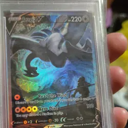 Pokemon TCG Lugia V 186/195 Silver Tempest FAN ART! CERT WORKS - Image 4