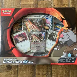 Pokemon Bloodmoon Ursaluna ex Box (New Factory Sealed) 4 Packs Inside 3 Promos - Image 1