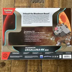 Pokemon Bloodmoon Ursaluna ex Box (New Factory Sealed) 4 Packs Inside 3 Promos - Image 2