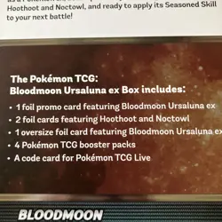 Pokemon Bloodmoon Ursaluna ex Box (New Factory Sealed) 4 Packs Inside 3 Promos - Image 3
