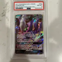2017 Pokemon Sun & Moon Darkrai GX Bus-YLW.A Figure, PSA 8 Slightly Played - Image 1