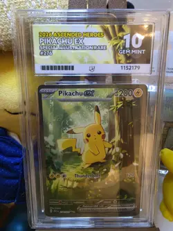 Pikachu ex SIR 276/217 Ascended Heroes - ACE 10 GEM MINT - Ace Label Pokemon TCG - Image 2