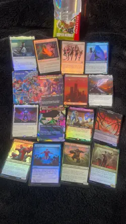 Marvel Super Heroes Magic The Gathering Collector Booster Cards Lot Of 16 Cards - Image 3