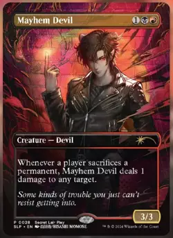 Anime Mayhem Devil ~ MTG RCQ Promo Secret Lair SLP artwork by Hisashe Momose - Image 1