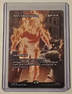 MTG Fiery Emancipation (Borderless) Marvel Universe Eternal-Legal Regular NM - Image 1