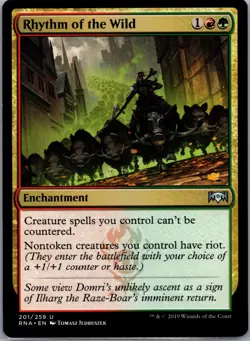 Rhythm of the Wild Enchantment Card, Ravnica Allegiance, Magic The Gathering, NM - Image 1