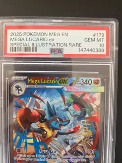 Pokemon Mega Lucario EX 179/132 Special Illustration Rare Mega Evolution PSA 10 - Image 3