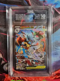 Pokemon Mega Lucario EX SIR Mega Evolution 179/132 TAG 10 GEM MINT not PSA - Image 1