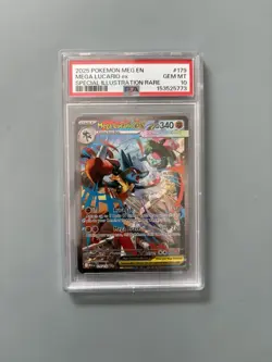 Pokemon TCG Mega Lucario EX 179/132 Mega Evolution PSA 10 - Image 1