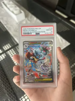 💎💎💎MEGA LUCARIO EX 179/132 PSA 10 POKEMON MEGA EVOLUTION SAR 💎💎💎 - Image 1