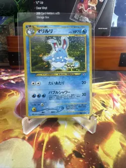 Pokemon Card - Azumarill Neo Genesis Japanese 184 Holo Rare light play - Image 1