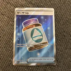 Pokemon N's PP Up Trainer Full Art Foil Rare Card 262/217 ASC - Image 1