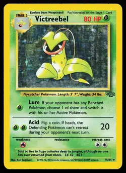 Victreebel 14/64 Unlimited Holo Rare Jungle Pokemon Card - Image 1