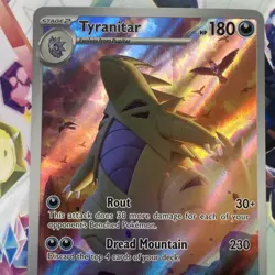 Pokemon TCG Tyranitar Holo Card Scarlet & Violet Paldea Evolved 222/193 NM 💎 - Image 3