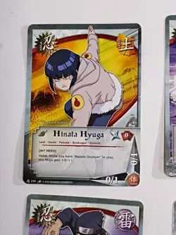 Vtg Naruto CCG 15 Card Lot Hinata Neji Rock Lee Naruto Might Guy Bandai - Image 2