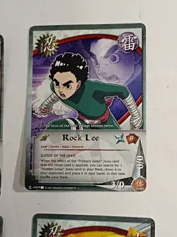 Vtg Naruto CCG 15 Card Lot Hinata Neji Rock Lee Naruto Might Guy Bandai - Image 3