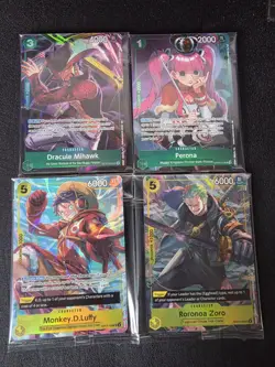 One Piece - Illustration Box Vol.3 and Vol.4 Promo Cards - Lot of 4 cards Sealed - Image 1