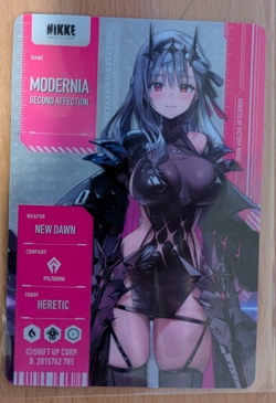 Bandai Goddess of Victory NIKKE Metallic Pass Ver 3 Card - Modernia - Image 2