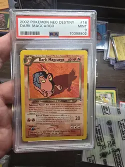 2002 PSA 9 Pokemon Non-Holo Dark Magcargo 18/105 Neo Destiny Unlimted - Image 1