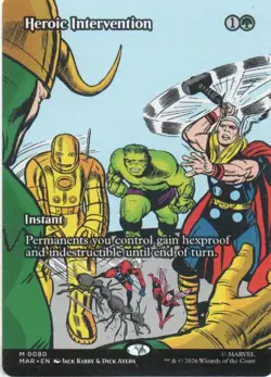 MTG Marvel Universe Eternal-Legal: Borderless Heroic Intervention (0080): LP Con - Image 1