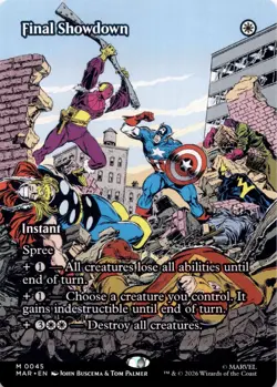 Final Showdown (Borderless) 45 Marvel Universe Eternal-Legal MTG NM - Image 1