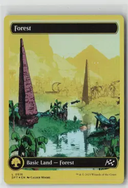 Forest (0516) (First-Place Foil) 516 Aetherdrift Magic: The Gathering Foil NM - Image 1