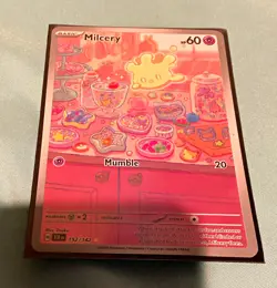 The Pokemon Company Pokemon TCG Milcery 152/142 Stellar Crown Illus Rare Holo - Image 1