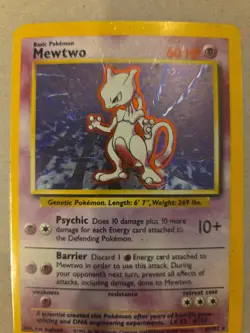 Pokemon TCG Mewtwo 10/102 1999 Base Set Holo Unlimited Rare MP - Image 4