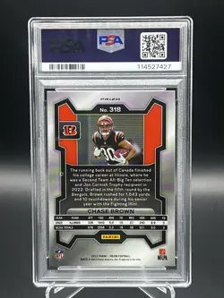 2023 Panini Prizm - Chase Brown Black & White Checker(RC) PSA DNA Cert Auto 10🚨 - Image 5