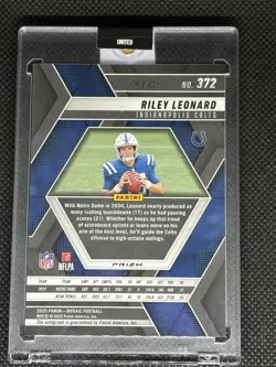 2025 Panini Mosaic Green & Black Choice RC Auto RILEY LEONARD RC 24/25 COLTS - Image 2