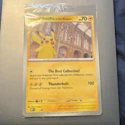 Nintendo Pokemon TCG Pikachu at the Museum 0025 Holo Promo Card - Image 1