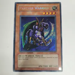 Yugioh Panther Warrior CT2-EN006 Secret Rare LP Limited Edition - Image 1