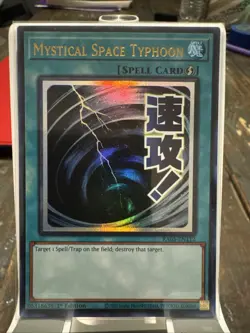 Yugioh TCG Mystical Space Typhoon RA05-EN112 Stamp Ultra Rare 1st Edition NM - Image 1