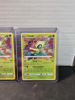 3x Celebi 009/185 Amazing Rare - 2020 Pokemon Vivid Voltage NM in Top Loaders! - Image 2