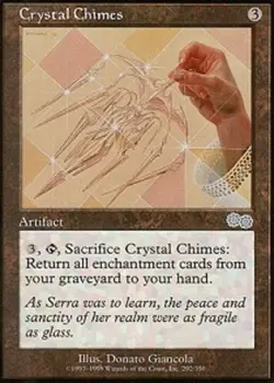 MTG magic cards 1x Crystal Chimes Urza's Saga Light Play, English - Image 1