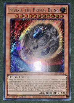 Yugioh Nibiru the Primal Being RA01-EN015 Platinum Secret Rare 1st Ed NM w/Track - Image 2
